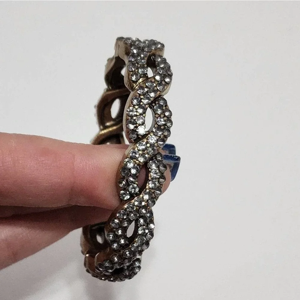 J. CREW‎ jeweled twist hinged bracelet
